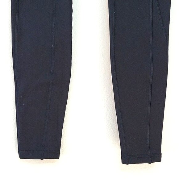 Athleta Black High Waisted Exercise Legging sz S Zipper Pockets Athletic Workout - Picture 3 of 12
